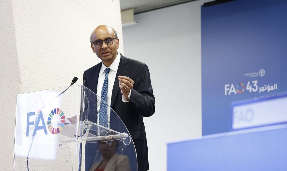 Singapore's Sr Minister Tharman Shanmugaratnam advocates food security at FAO Conference 2023