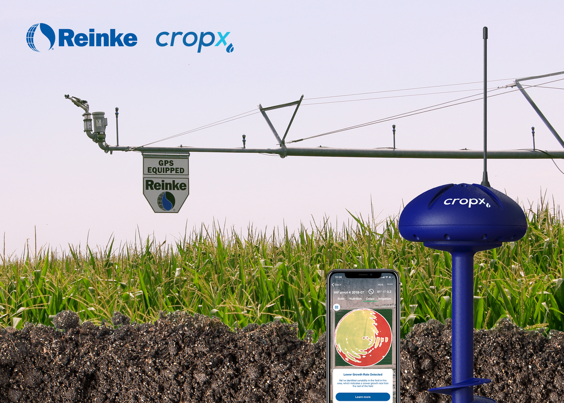 Reinke Irrigation and CropX debut Pivot-Mounted Sensor for precision irrigation