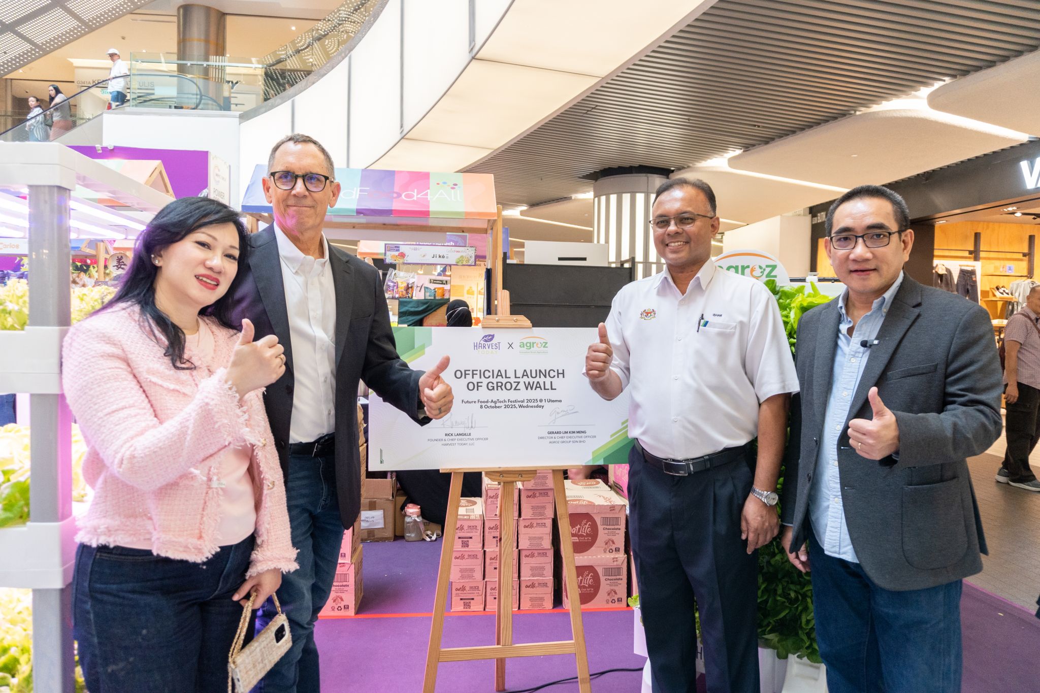 Malaysia's Agroz and Harvest Today collaborate to launch Agroz Groz Wall