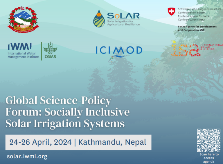 Three-Day Global Science-Policy Forum: Socially Inclusive Solar Irrigation Systems